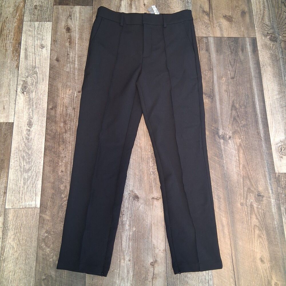 NWT Madewell Mid-Rise Slim Ankle Pant 4 Tall Black Tailored Career Office Chic